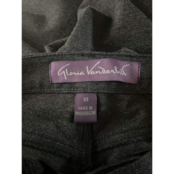 Size 10 Avarage Gloria Vanderbilt Amanda Ponte Gray Woman Stretch Pants - Picture 8 of 10